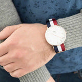 Buy Shop Daniel Wellington Classic Cambridge White Dial Two Tone NATO Strap Watch For Men - DW00100003 USA Online