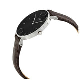 Buy Shop Daniel Wellington Classic Petite York Black Dial Brown Leather Strap Watch For Women - DW00100182 USA Online