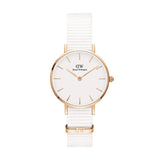 Buy Shop Daniel Wellington Petite Dover Quartz White Dial White NATO Strap Watch For Women - DW001000313 USA Online
