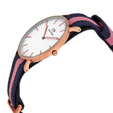 Buy Shop Daniel Wellington Classic Winchester White Dial Three Tone Nylon Strap Watch For Women - DW00100033 USA Online