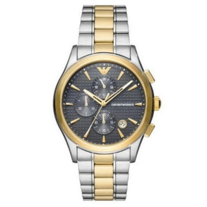 Buy Shop Emporio Armani Paolo Chronograph Grey Dial Two Tone Steel Strap Watch For Men - AR11527 USA Online