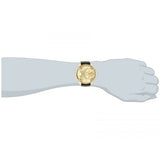 Buy Shop Diesel Mr Daddy Gold Dial Black Leather Strap Watch For Men - DZ7363 USA Online
