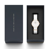 Buy Shop Daniel Wellington Classic Petit Dover White Dial White Nylon Strap Watch For Women - DW001000311 USA Online