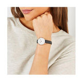 Buy Shop Daniel Wellington Classic Petite Sheffield White Dial Black Leather Strap Watch For Women - DW00100242 USA Online