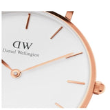 Buy Shop Daniel Wellington Petite Sheffield White Dial Black Leather Strap Watch For Women - DW00100174 USA Online