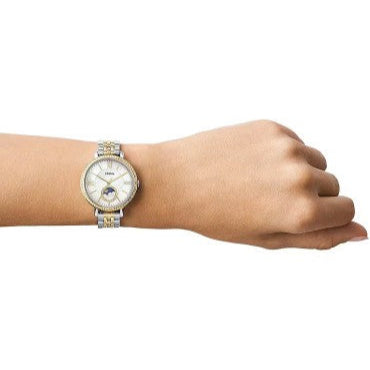 Buy Shop Fossil Jacqueline Moonphase Mother of Pearl Dial Gold Steel Strap Watch for Women - ES5167 USA Online