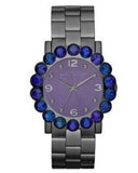 Buy Shop Marc Jacobs Amy Purple Dial Black Steel Strap Watch for Women - MBM3224 USA Online
