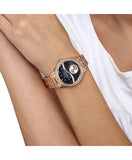 Buy Shop Michael Kors Lauryn Blue Dial Rose Gold Steel Strap Watch for Women - MK3723 USA Online