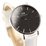 Buy Shop Daniel Wellington Classic Petite Bondi Black Dial White Leather Strap Watch For Women - DW00100284 USA Online