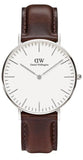 Buy Shop Daniel Wellington Classic Bristol White Dial Brown Leather Strap Watch For Women - DW00100056 USA Online