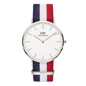Buy Shop Daniel Wellington Classic Cambridge White Dial Two Tone Nylon Strap Watch For Men - DW00100017 USA Online