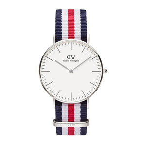 Buy Shop Daniel Wellington Classic Canterbury White Dial Two Tone NATO Strap Watch For Women - DW00100051 USA Online