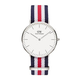 Buy Shop Daniel Wellington Classic Canterbury White Dial Two Tone NATO Strap Watch For Women - DW00100051 USA Online
