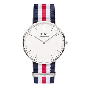 Buy Shop Daniel Wellington Classic Canterbury White Dial Two Tone Nylon Strap Watch For Men - DW00100016 USA Online