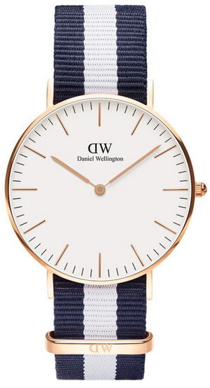 Buy Shop Daniel Wellington Classic Glasgow White Dial Two Tone NATO Strap Watch For Women - DW00100031 USA Online