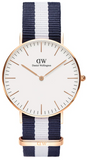 Buy Shop Daniel Wellington Classic Glasgow White Dial Two Tone NATO Strap Watch For Women - DW00100031 USA Online