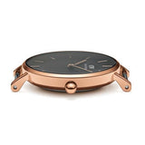 Buy Shop Daniel Wellington Classic Petite Sheffield Black Dial Black Leather Strap Watch For Women - DW00100224 USA Online