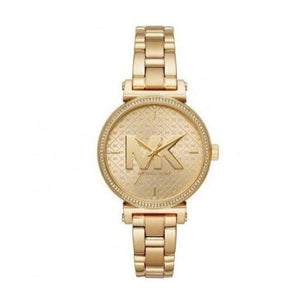 Buy Shop Michael Kors Sofie Quartz Gold Dial Gold Steel Strap Watch For Women - MK4334 USA Online