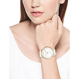 Buy Shop Marc Jacobs Baker White Dial White Leather Strap Watch for Women - MBM1283 USA Online