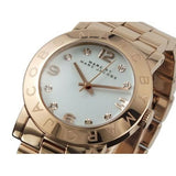 Buy Shop Marc Jacobs Amy White Dial Rose Gold Steel Strap Watch for Women - MBM3077 USA Online