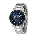 Buy Shop Maserati Competizione Chronograph Blue Dial Silver Steel Strap Watch For Men - R8873600009 USA Online