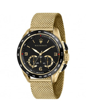 Buy Shop Maserati Traguardo 45mm Quartz Gold Black Dial Watch For Men - R8873612010 USA Online