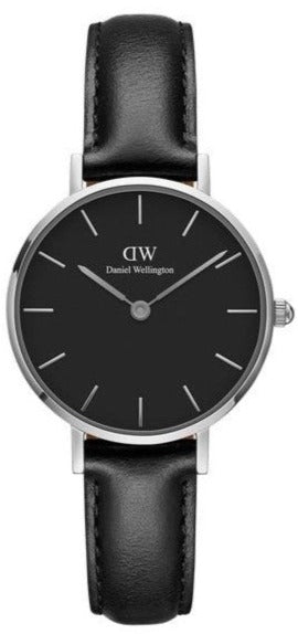 Buy Shop Daniel Wellington Classic Petite Sheffield Black Dial Black Leather Strap Watch For Women - DW00100236 USA Online