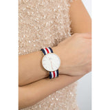Buy Shop Daniel Wellington Classic Canterbury White Dial Two Tone NATO Strap Watch For Women - DW00100030 USA Online