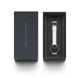 Buy Shop Daniel Wellington Classic Petite Bondi Black Dial White Leather Strap Watch for Women - DW00100286 USA Online