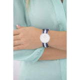 Buy Shop Daniel Wellington Classy Glasgow White Dial Two Tone Nylon Strap Watch For Women - DW00100082 USA Online