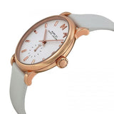 Buy Shop Marc Jacobs Baker White Dial White Leather Strap Watch for Women - MBM1284 USA Online