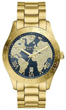 Buy Shop Michael Kors Layton Pave Blue Dial Gold Steel Strap Watch for Women - MK6243 USA Online