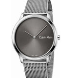Buy Shop Calvin Klein Minimal Grey Dial Silver Mesh Bracelet Watch for Men - K3M211Y3 USA Online