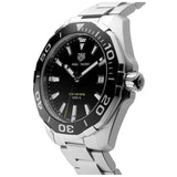 Buy Shop Tag Heuer Aquaracer Quartz Black Dial Silver Steel Strap Watch for Men - WAY101A.BA0746 USA Online