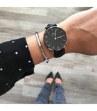 Buy Shop Daniel Wellington Classic Sheffield Black Dial Black Leather Strap Watch For Women - DW00100145 USA Online