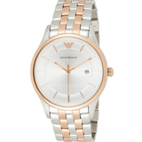 Buy Shop Emporio Armani Lambda Analog Silver Dial Two Tone Steel Strap Watch For Men - AR11044 USA Online
