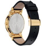 Versace Greca Black Dial Black Leather Strap Watch for Women - VEVH00320