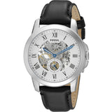 Buy Shop Fossil Townsman Automatic Chronograph White Dial Blue Leather Strap Watch for Men - ME3167 USA Online