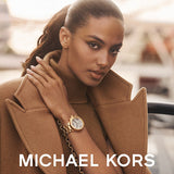 Buy Shop Michael Kors Camille Chronograph White Dial Gold Steel Strap Watch For Women - MK7270 USA Online