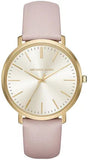 Buy Shop Michael Kors Jaryn Quartz Gold Dial Pink Leather Strap Watch For Women - MK2471 USA Online