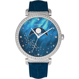 Buy Shop Swarovski Passage Moon Phase Blue Dial Blue Leather Strap Watch for Women - 5613320 USA Online