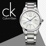 Calvin Klein Bold Silver Dial Silver Steel Strap Watch for Men - K2246120