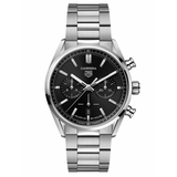 Buy Shop Tag Heuer Carrera Chronograph Black Dial Silver Steel Strap Watch for Men - CBN2010.BA0642 USA Online