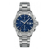 Tag Heuer Aquaracer Caliber 16 Automatic Chronograph Blue Dial Silver Steel Strap Watch for Men - CAY2112.BA0927