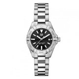 Tag Heuer Aquaracer Quartz Black Dial Silver Steel Strap Watch for Women - WBD1410.BA0741