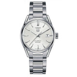 Buy Shop Tag Heuer Carrera Automatic Caliber 5 White Dial Silver Steel Strap Watch for Men - WAR211B.BA0782 USA Online