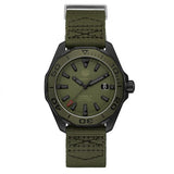 Tag Heuer Aquaracer Automatic Green Dial Khakhi Green Nylon Strap Watch for Men - WAY208E.FC8222