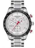 Tissot T Sport PRS 516 Chronograph White Dial Silver Steel Strap Watch For Men - T100.417.11.031.00