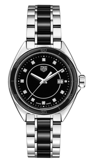 Tag Heuer Formula 1 Diamonds Black Dial Two Tone Steel Strap Watch for Women - WBJ141AB.BA0973