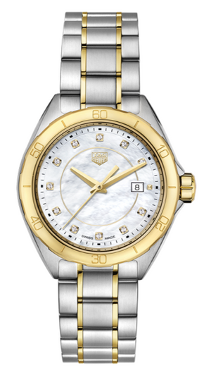 Tag Heuer Formula 1 Diamonds Mother of Pearl White Dial Two Tone Steel Strap Watch for Women - WBJ1421.BB0648